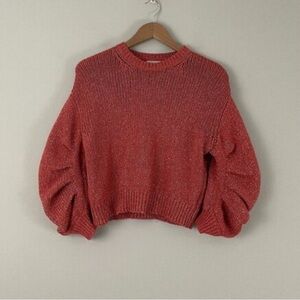 Ulla Johnson Women's coral luxe Sweater size medium cropped marie sleeve